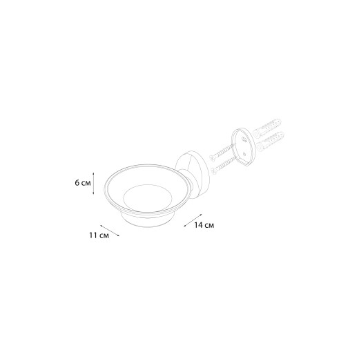 Fixsen EUROPA FX-21808 Мыльница стекло