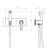 Смеситель Lemark Mista LM6419WG с гигиеническим душем, встраиваемый, белый/золото