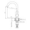 Смеситель для кухни HAIBA HB72304-3, нержавеющая сталь