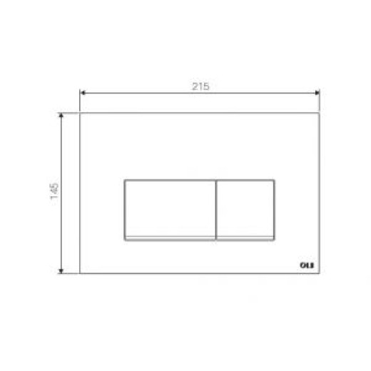 Панель механическая двойная OLI Stream, c тросиком, пластик хром глянец (для инстал 721802)