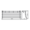 Полка для полотенец HAIBA HB806, хром