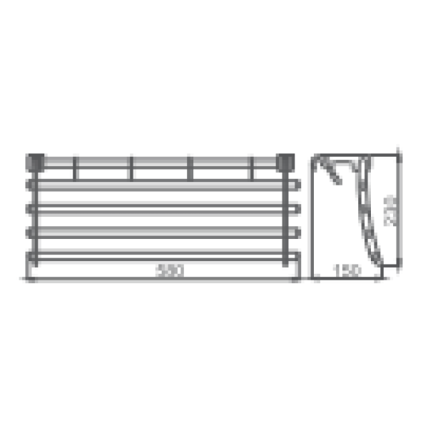 Полка для полотенец HAIBA HB806, хром