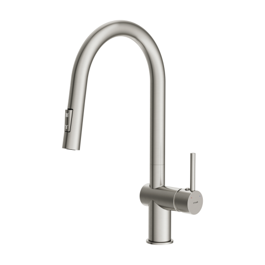 Смеситель Cersanit для кухни BRASKO однорычажный с выдвижным изливом, никель