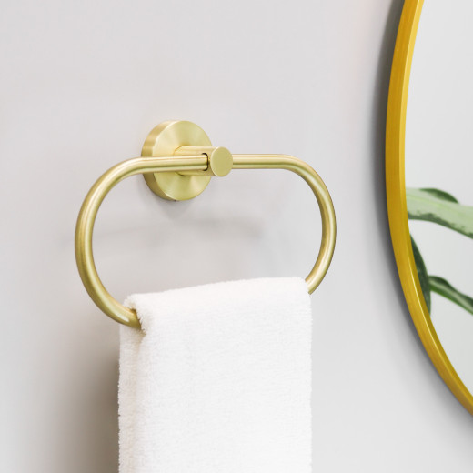 Зеркало Fixsen FX-1060G с подсветкой LED, круглое 60х60см, цвет рамы золото-сатин