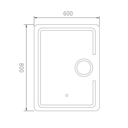 Зеркало HAIBA HB661 LED 600*800 мм с макияжным зеркалом