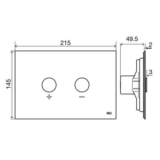 Панель пневматическая двойная OLI Blink, сталь, бронза, антивандальный арт 878782/887610