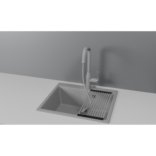 Смеситель Granula GR-8171 алюминиум с выдвижным изливом