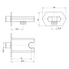 Подключение для душевого шланга с креплением для лейки Lemark LM3985C для LM3922C, хром