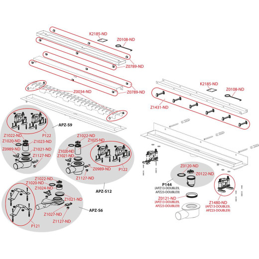 Водоотводящий желоб, арт. APZ13-750