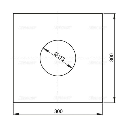 Гидроизоляционный «воротник – наклейка» для сливного трапа 300 × 300, арт. AIZ1