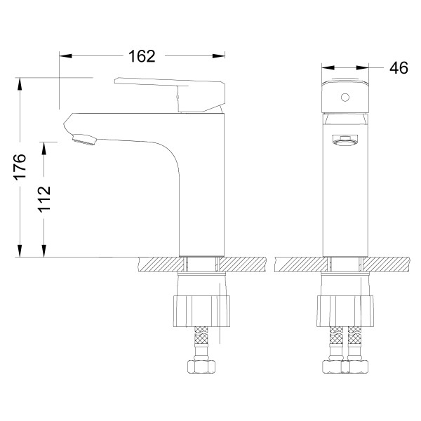 Смеситель Lemark Point LM0306C для умывальника монолитный, хром