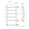 Полотенцесушитель водяной Point Вега PN71556 П5 500x600 с боковым подключением 500, хром