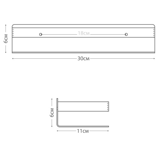 Fixsen HOTEL FX-31003G Полка прямоугольная одноэтажная, черный