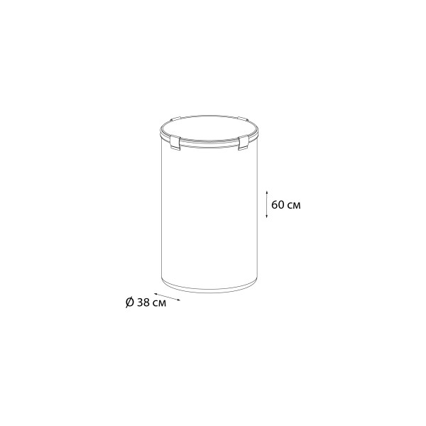 Fixsen FX-1031A Корзина для белья FX-1031A, серая, 80 литров