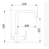 Смеситель для кухни HAIBA HB76820-8 с подключением фильтра, нержавеющая сталь, белый