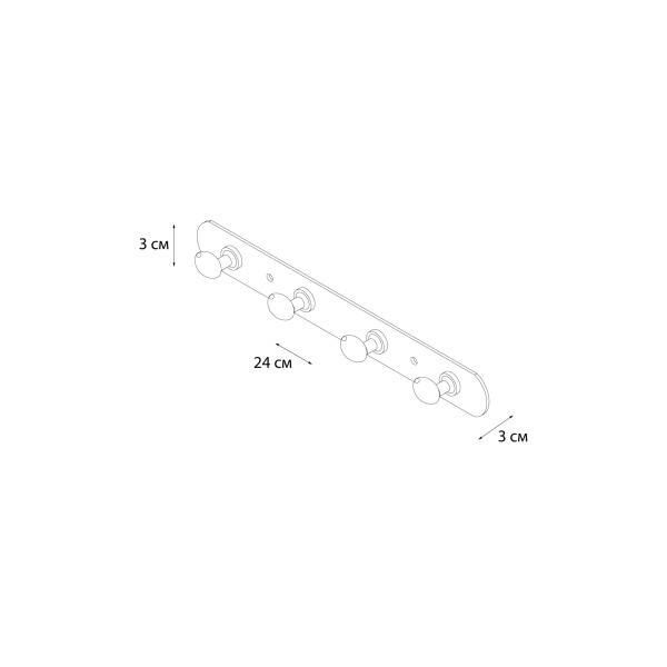 Планка 4 крючка, FX-1414