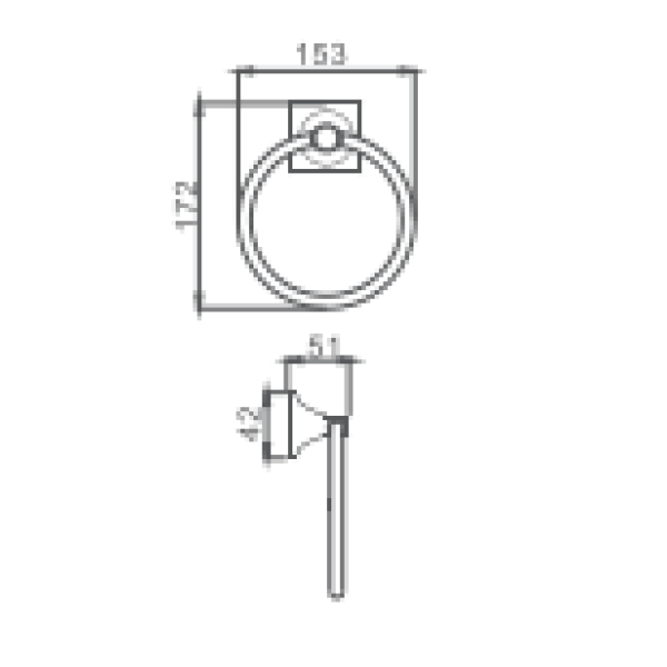 Держатель для полотенец HAIBA HB8504, кольцо, хром