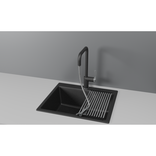 Смеситель Granula GR-8173 черный с выдвижным изливом