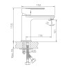 Смеситель для раковины HAIBA HB10505, латунь, хром - купить в Москве