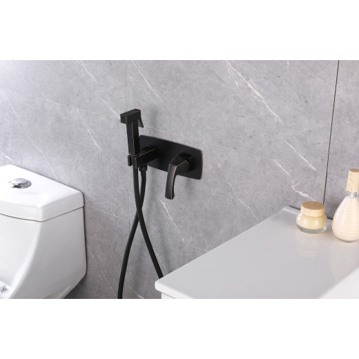 Смеситель Lemark Nubira LM6219ORB с гигиеническим душем, встраиваемый, черная бронза