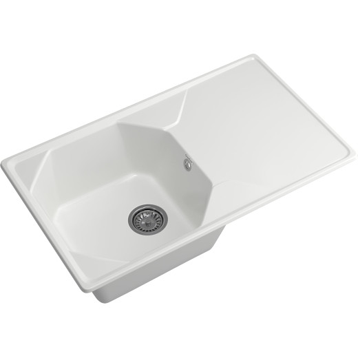 Мойка кухонная GranFest UNIQUE GF-U-840L чаш+кр 840*500мм иней, мрамор