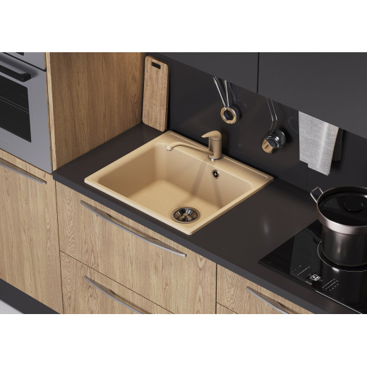 Мойка кухонная Polygran  Quartz Bond 530, дым, арт.688254