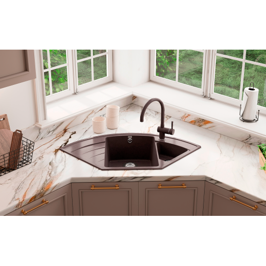 Мойка кухонная ULGRAN Quartz Marta 1000-01, жасмин