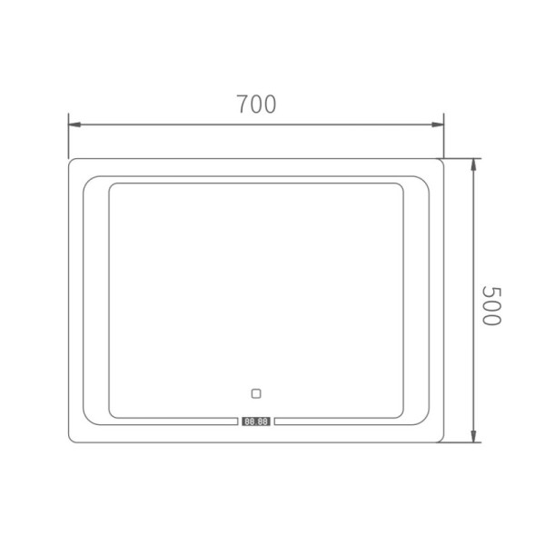 Зеркало HAIBA HB664 LED 700*500 мм