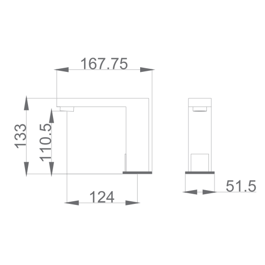 Смеситель HAIBA HB524-7 для раковины бесконтактный (сенсорный), черный