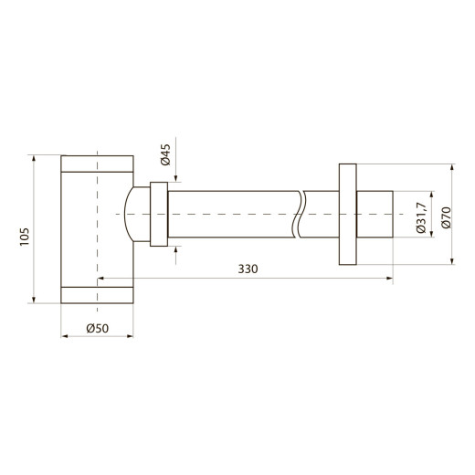 Сифон для раковины Point, белый
