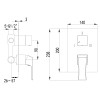 Смеситель Lemark Unit LM4528C для ванны и душа встраиваемый с 3х-функци. дивертором, без аксессуаров