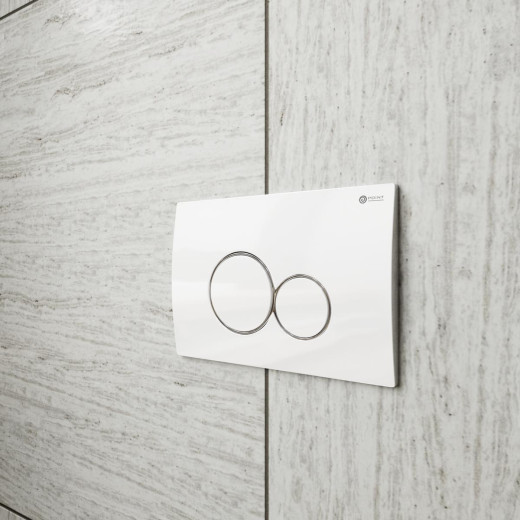 Клавиша смыва для инсталляции Point Виктория, белая/хром, PN44061WC