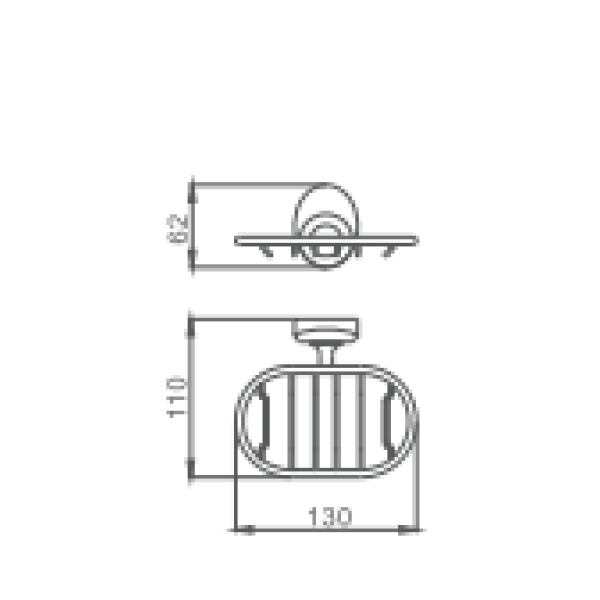 Мыльница HAIBA HB1602-1 металлическая, хром