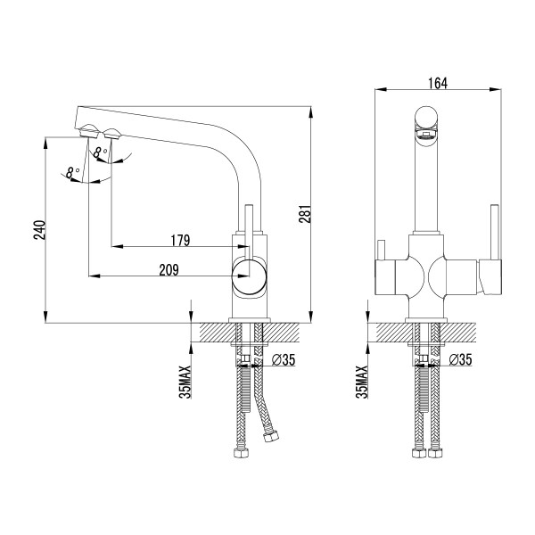 Смеситель Lemark Comfort LM3061C для кухни