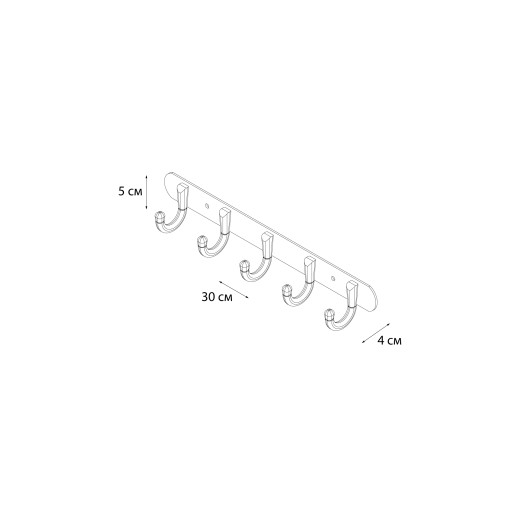 Планка 5 крючка