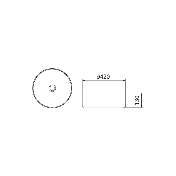 Умывальник накладной, круглый, серый матовый, Point Артемида 42, PN43152GM