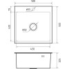 Мойка GF METAL нерж.сталь AISI 304  1 чаша 500*500*215 мм арт.GF-5050 нерж
