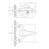 Смеситель для ванны HAIBA HB6001, латунь, хром