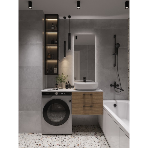 Столешница Cersanit STONE из керамогранита Balance 60x45x2 серый матовый