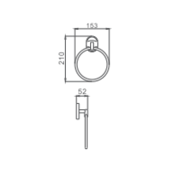 Держатель для полотенец HAIBA HB1904, кольцо, хром