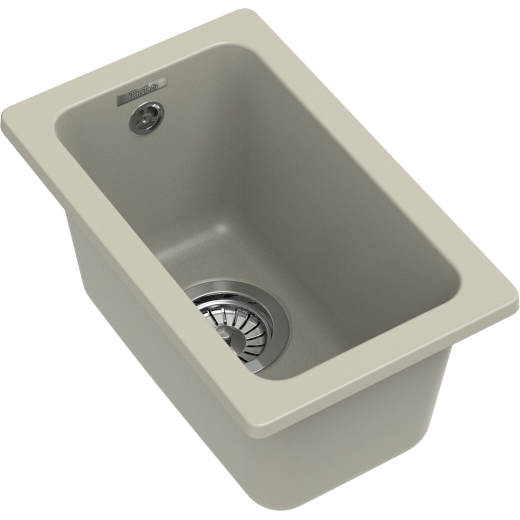 Кухонная мойка RIVELATO BERKANA 25 подст.монтаж 1-чаш 305*455 topazio