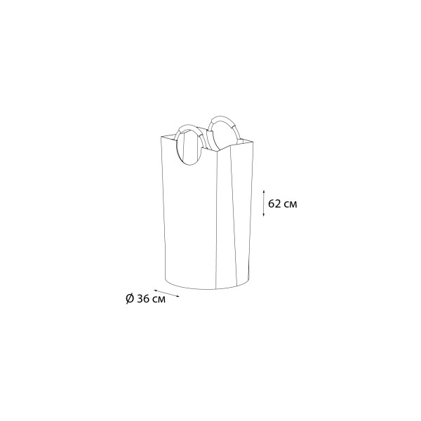 Fixsen FX-1011 Корзина для белья с алюминиевыми ручками серая