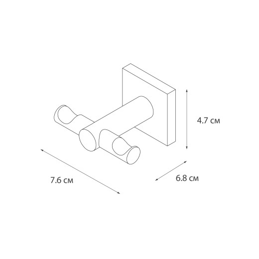 Fixsen LUX CHROME FX-15005A Крючок двойной, хром