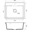 Мойка кухонная GranFest URBAN 658  1-чаш 580*490 темно-серый