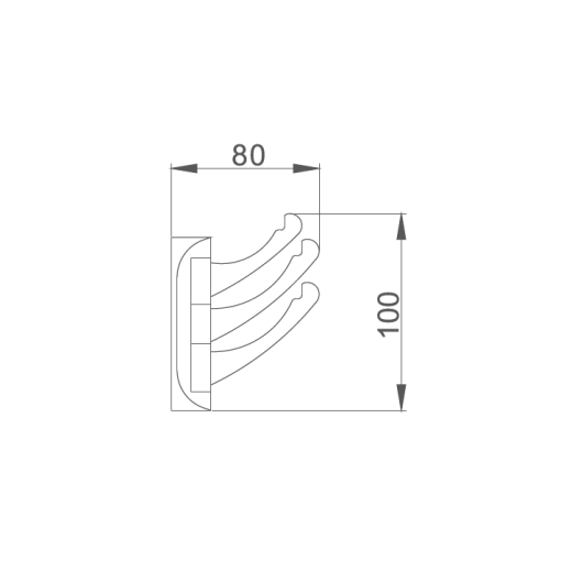 Крючок HAIBA HB209-3 тройной, хром