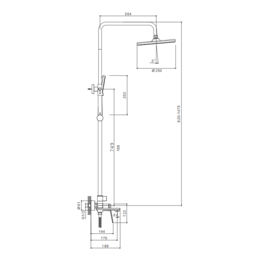 Душевая система для ванны SPLENKA S04.24