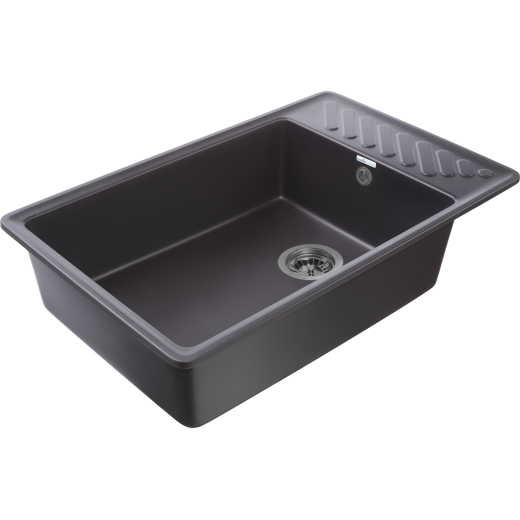 Мойка кухонная GranFest QUARZ GF-ZL-51 чаша+кр 760*480 (черный)