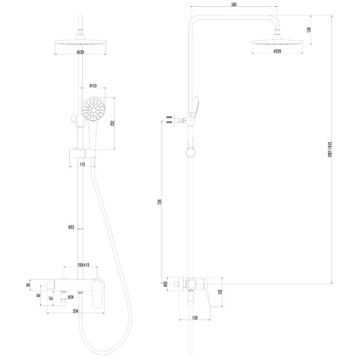 Смеситель Lemark Bronx LM3762BL для ванны с верхней душ. лейкой "Тропический дождь", 3-ф. лейкой, че