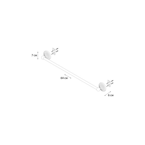 Fixsen RETRO FX-83801 Полотенцедержатель трубчатый (60 см.)