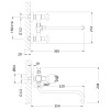 Смеситель Lemark Flora LM0151C универсальный, с круглым изливом 320мм, дивертор с кер. пласт., хром